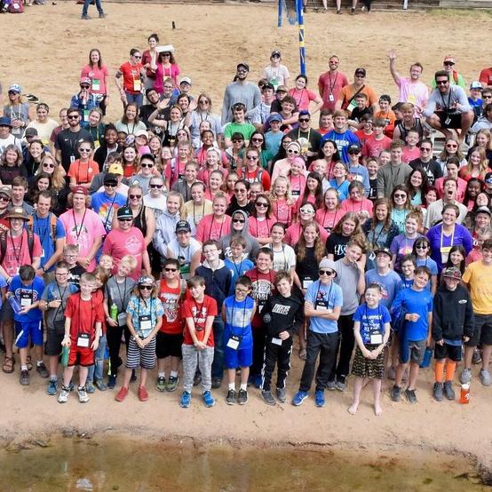 Kids and staff at Camp Colorado diabetes camp