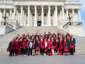 People representing ADA standing in front of the U.S. Capitol