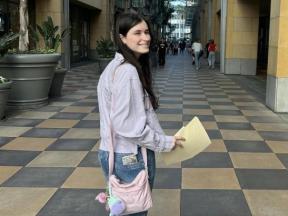 Photo of Camille looking over her shoulder