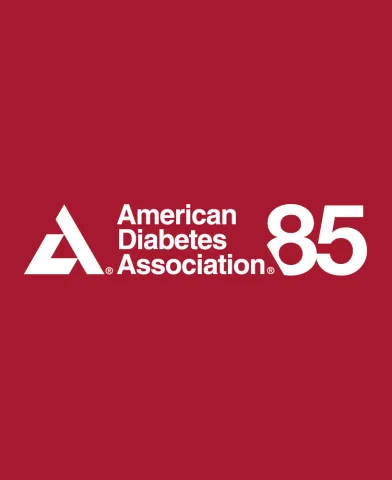 American Diabetes Association logo 85 years on red