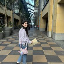 Photo of Camille looking over her shoulder